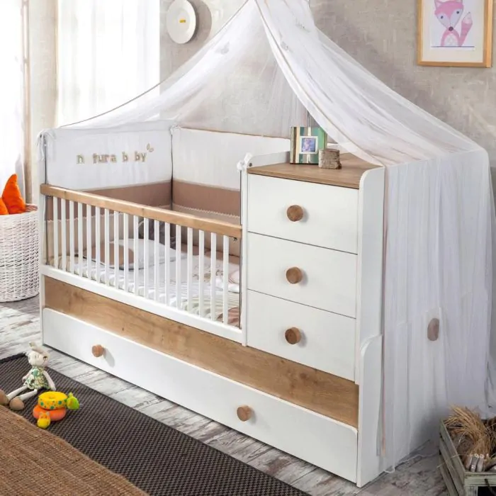 Cilek Natura Baby SI Convertible Baby Bed Designer | TULIP INTERIORS