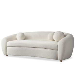 Beverly Curved Sofa Boucle Ivory 