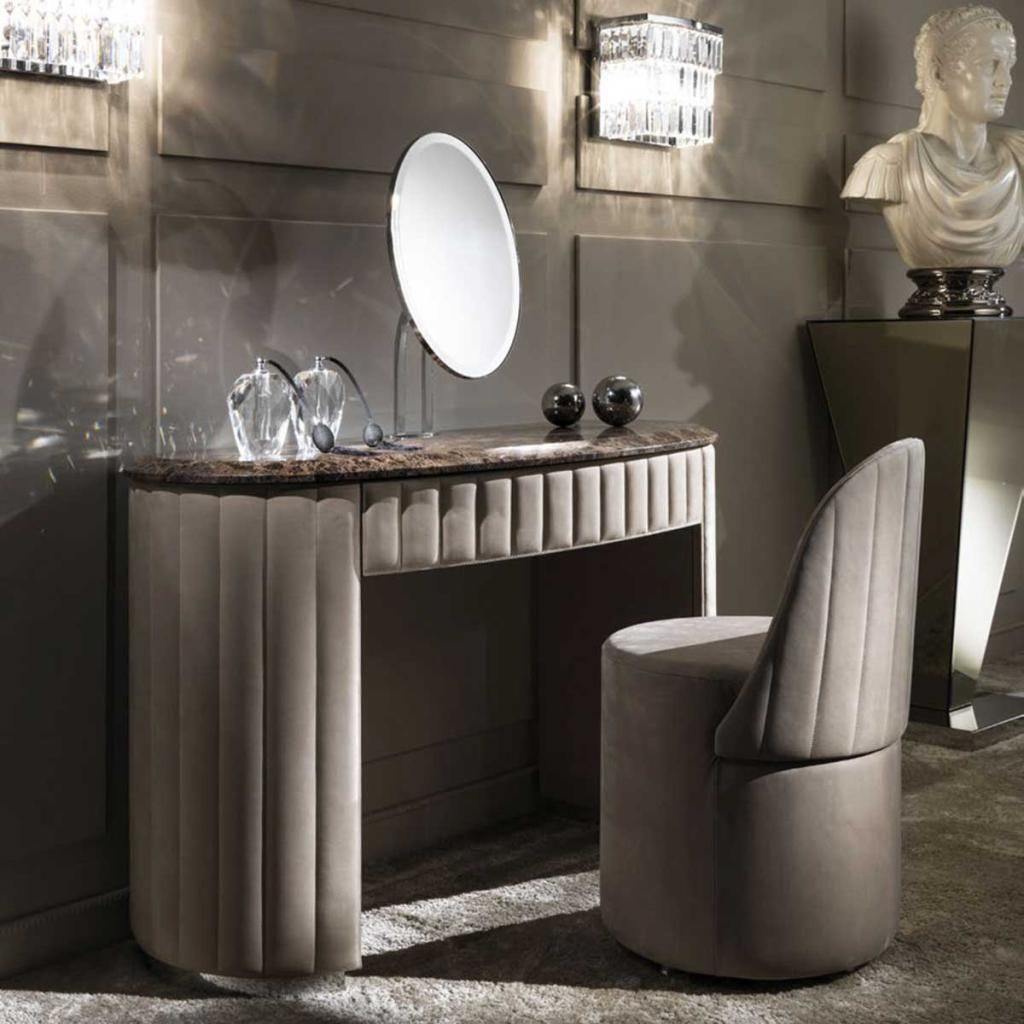 knee length dresses for ladies Modern Leather Dressing Table | Liang & Eimil Almati main image 0