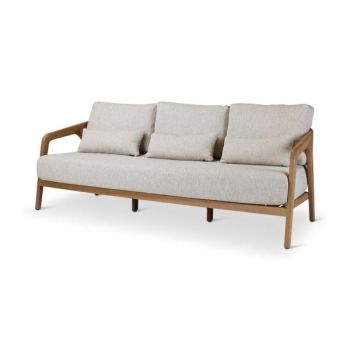 LISA 3-seat teak naturel incl cushions cream  