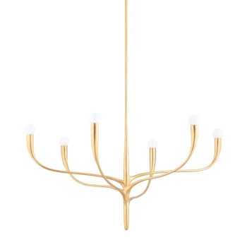 HVLG Labra Chandelier Aged Brass 6 Lights  