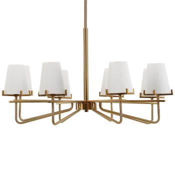 Uttermost Lassen 8 Light Brass Chandelier  