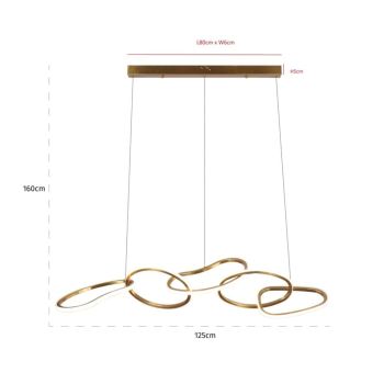Chandelier Flyn brushed gold Lighting 