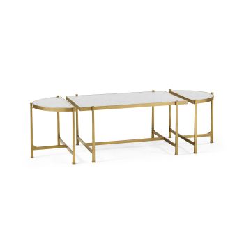 Jonathan Charles Bunching Coffee Table Trio Contemporary - Gilded  