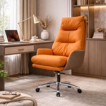 Belmont Leather Executive Chair Orange Office Chairs
