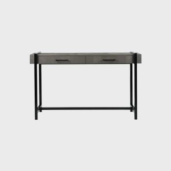 Slide Console Grey Shagreen Leather  
