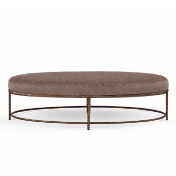 Forge Oval Bench in Bronze Dorato  