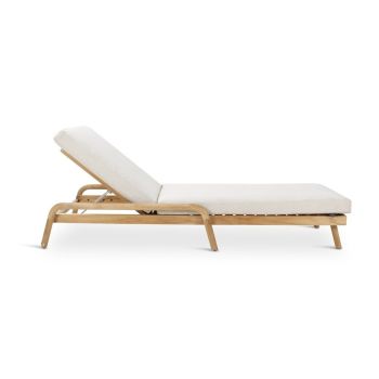 BORAS sunlounger teak natural incl cushion clay Sun Loungers 