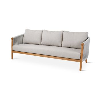 ROMEO 3-seater teak naturel incl cushions cloud + cover  