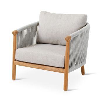 ROMEO lounge chair teak naturel incl cushions cloud + cover  