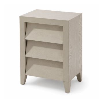 Brio 3 Drawers Bedside Grey  
