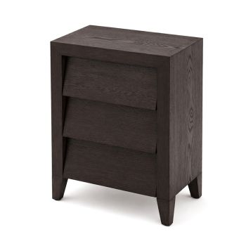 Brio 3 Drawer Bedside Table Chocolate Finish  