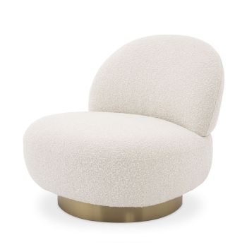 Eichholtz Swivel Chair Clement Bouclé Cream  