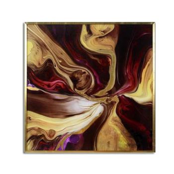 Gold Foil Modern Abstract Canvas Painting  