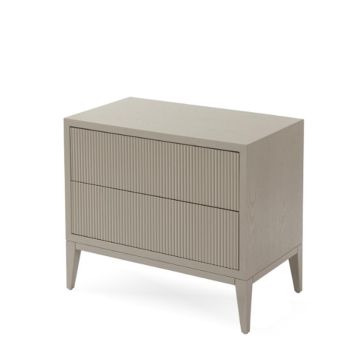 Ava Wide Bedside Ceramic Grey Bedside Cabinets 