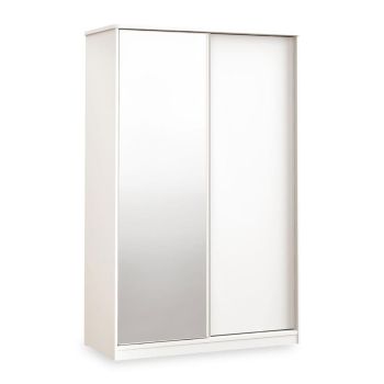 White Small Sliding Doors Wardrobe  