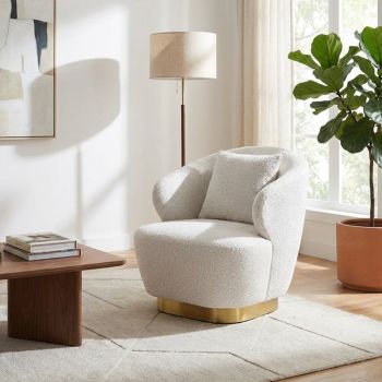 Aria Occasional Chair Boucle Ivory Armchairs