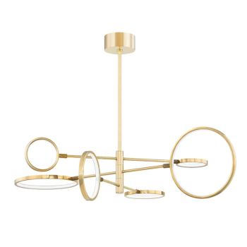 HVLG Saturn Pendant Light 6 Light Aged Brass  