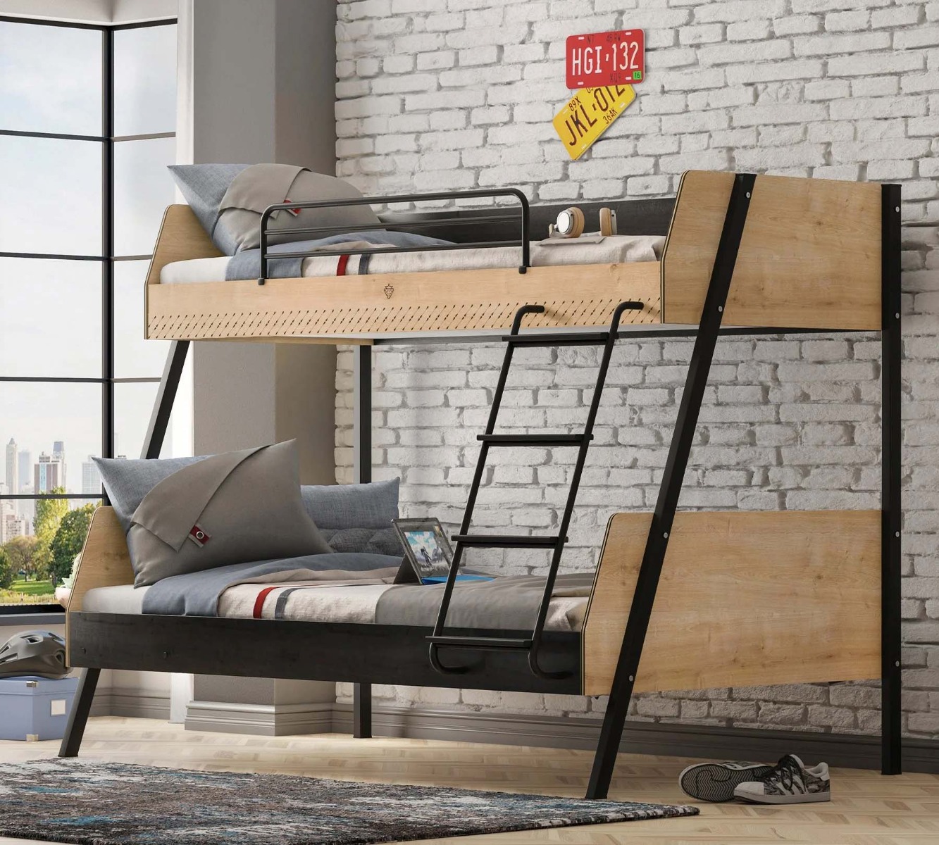 Black Large Bunk Bed